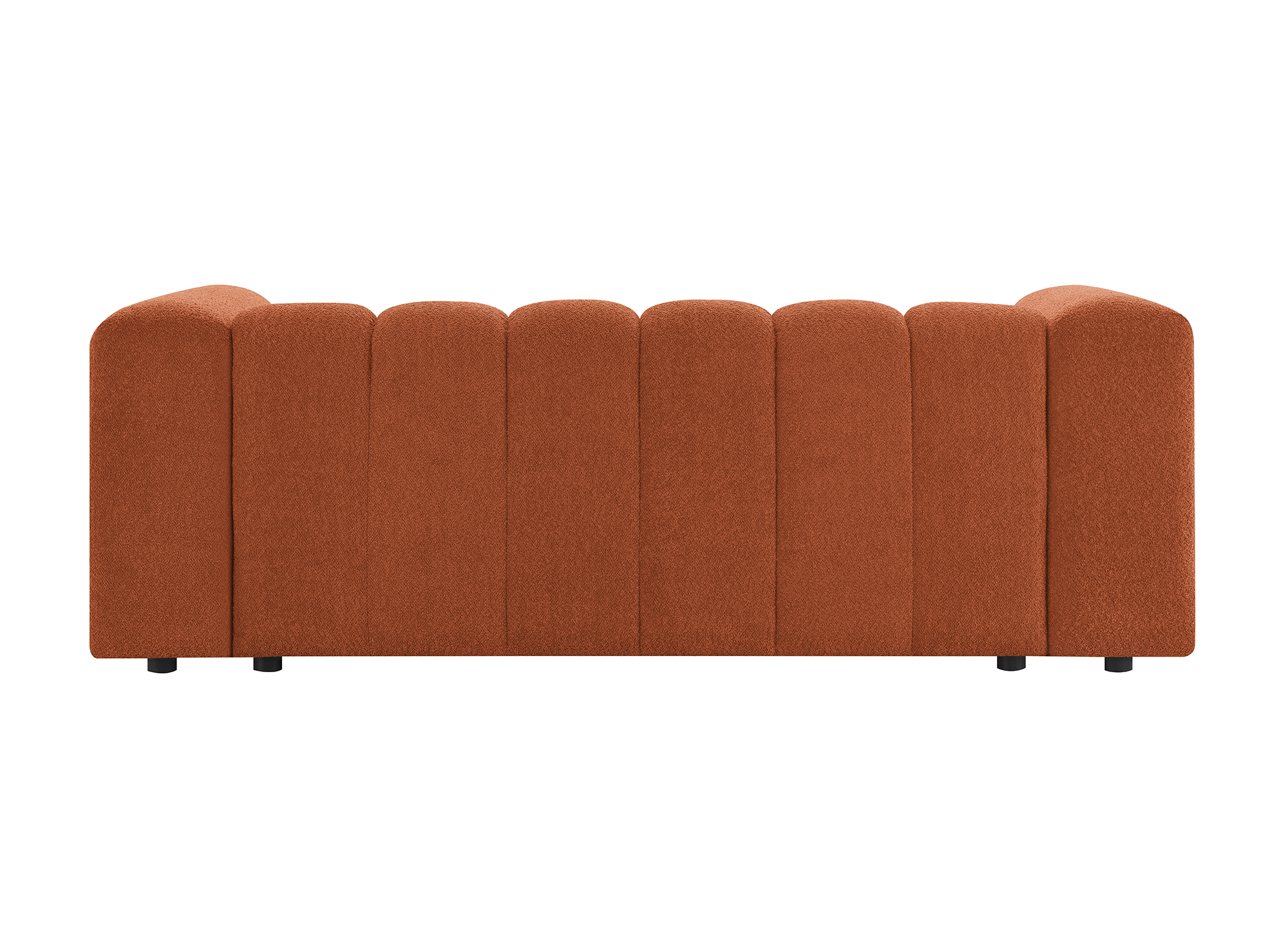 Canapé 3 places en tissu bouclette terracotta AELIS