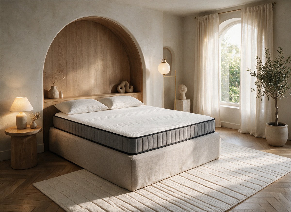 Materasso in schiuma rigida 140 x 190 cm spessore 15 cm WOLK