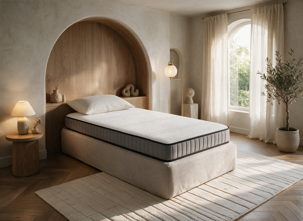Materasso in schiuma rigida 90 x 190 cm spessore 15 cm WOLK