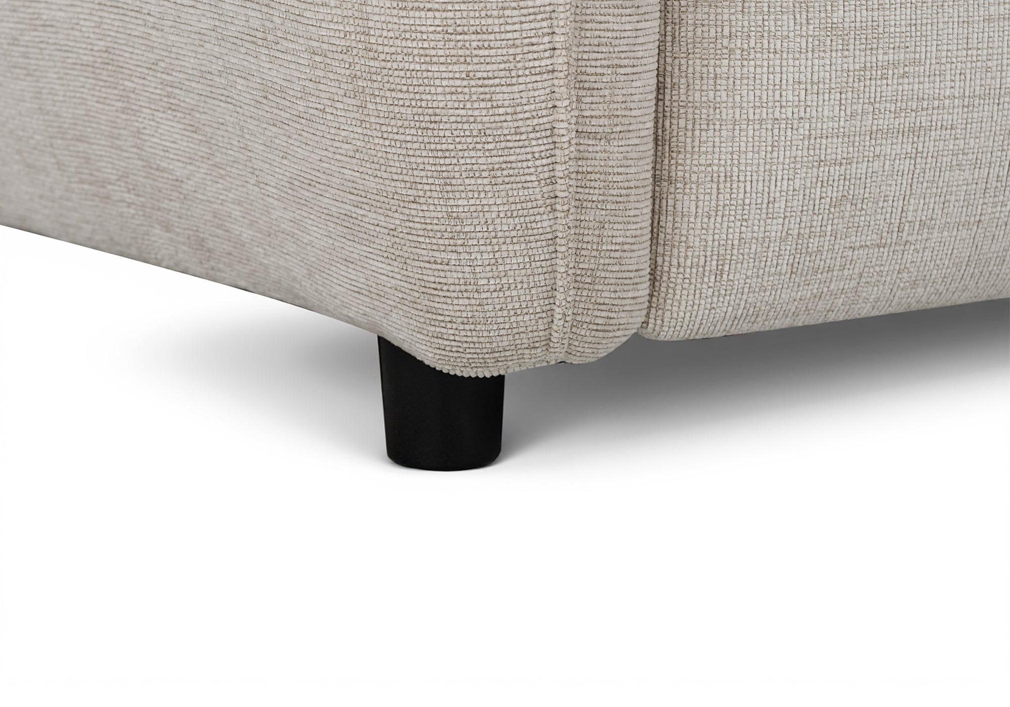 Canapé convertible 3 places en velours texturé beige CHIARA