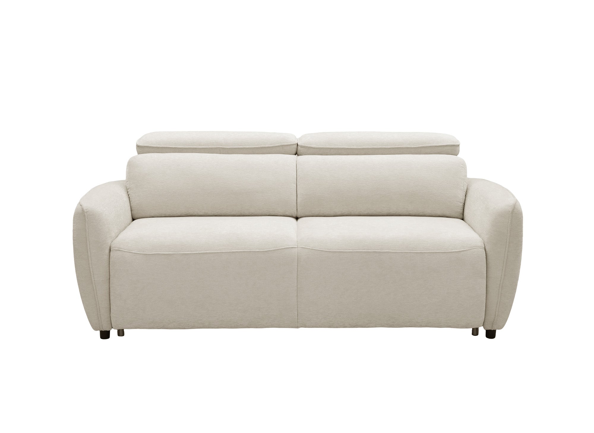 Divano trasformabile Express a 3 posti in tessuto strutturato beige JACINTHE