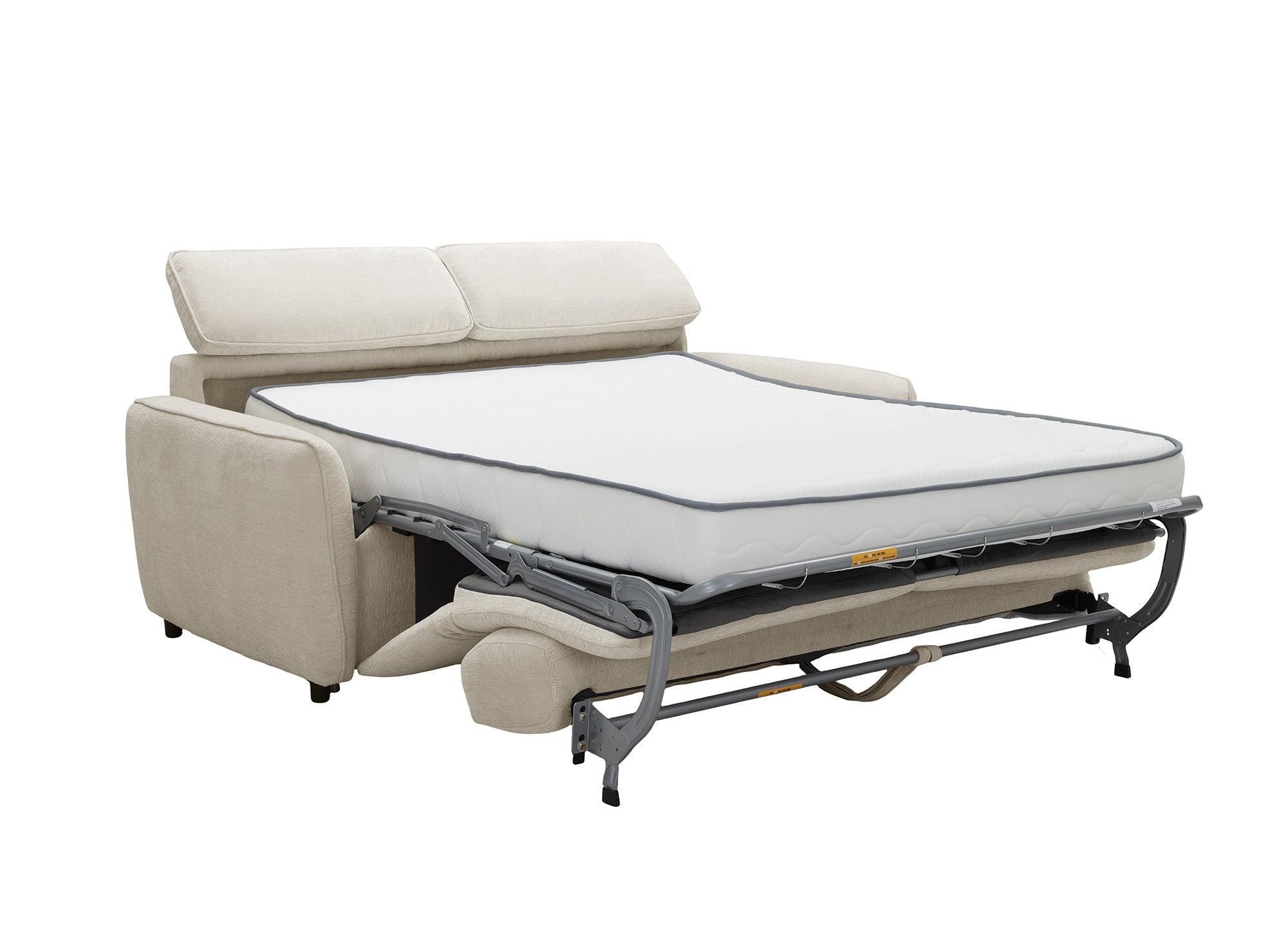Divano trasformabile Express a 3 posti in tessuto strutturato beige JACINTHE
