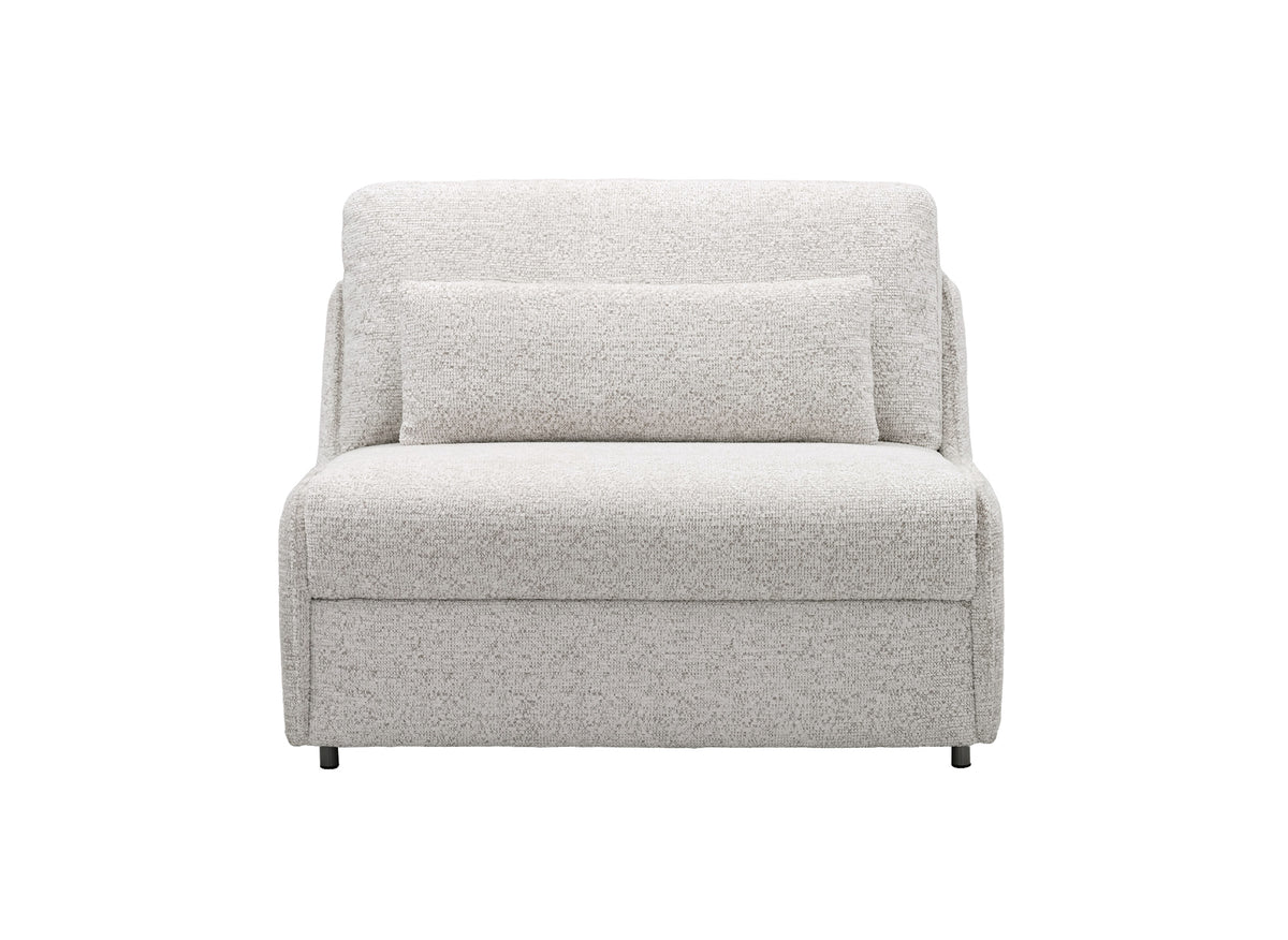 Divano trasformabile Express a 1 posto in tessuto spugna beige IMELDA