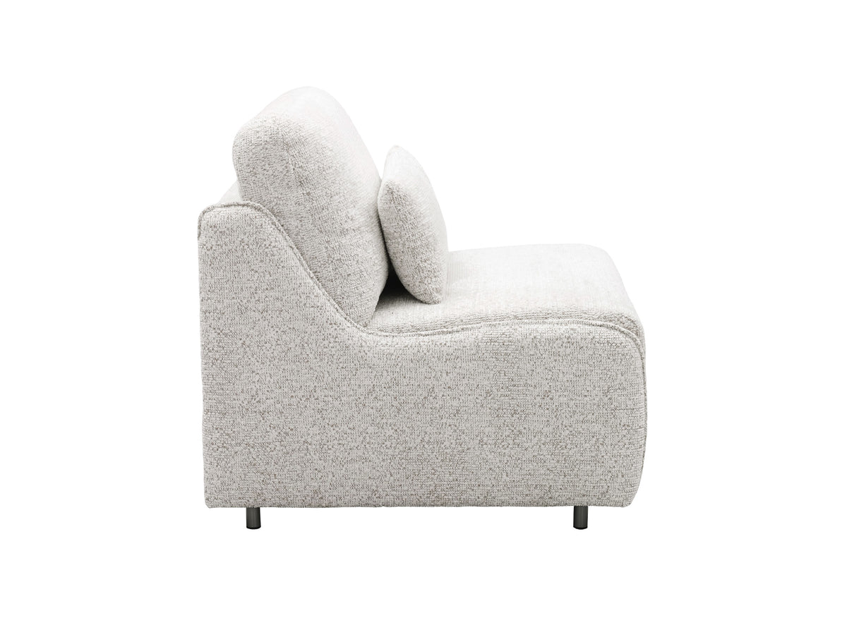 Divano trasformabile Express a 1 posto in tessuto spugna beige IMELDA