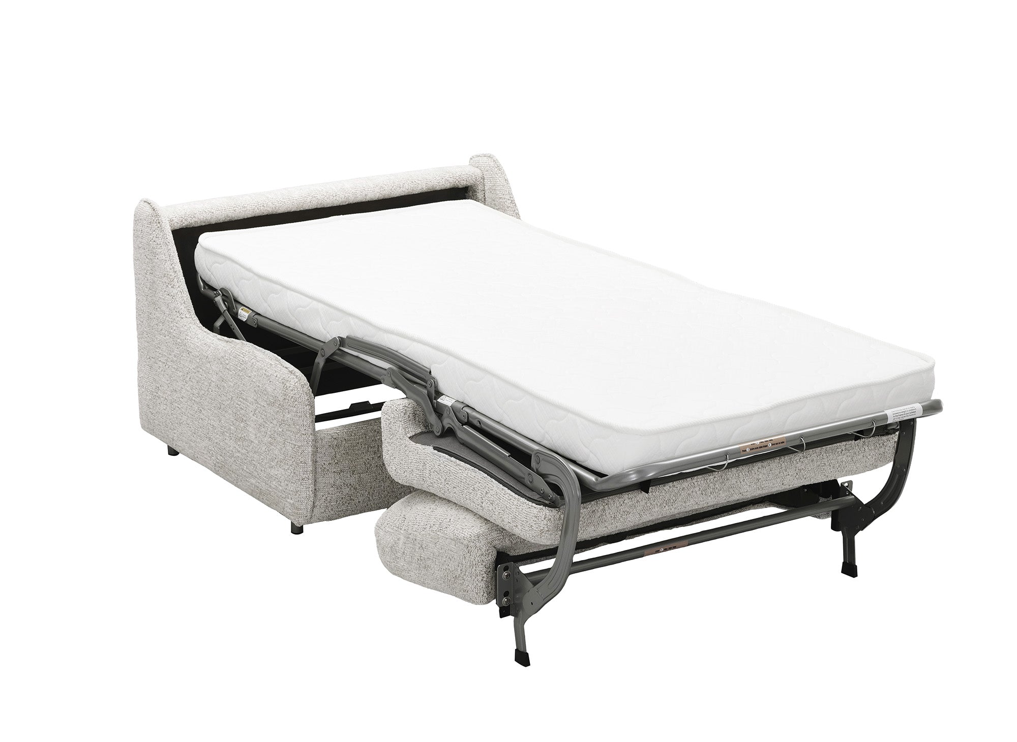 Divano trasformabile Express a 1 posto in tessuto spugna beige IMELDA