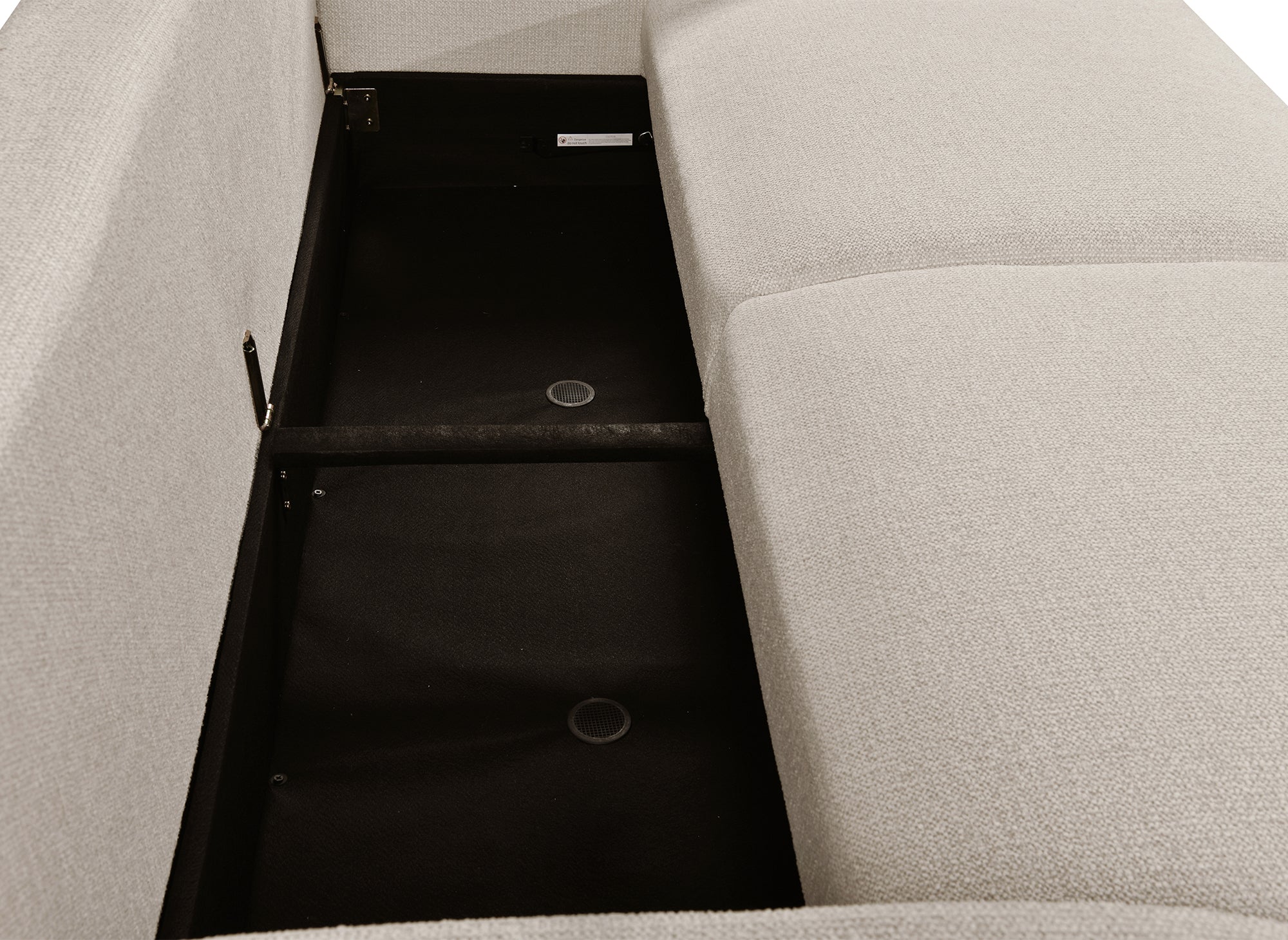 Divano trasformabile a 3 posti in tessuto spugna beige MAYORA