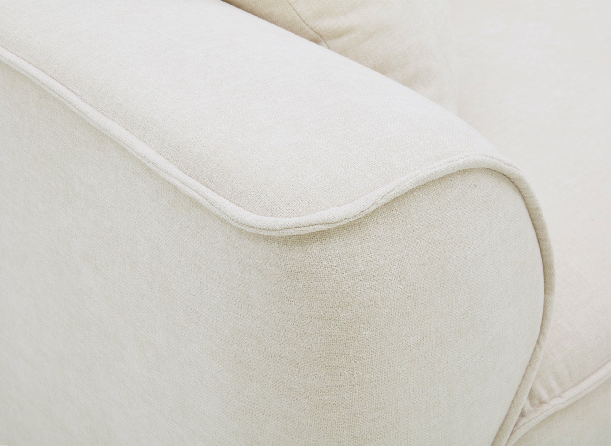 Divano dritto a 3 posti in velluto screziato beige ABELIA