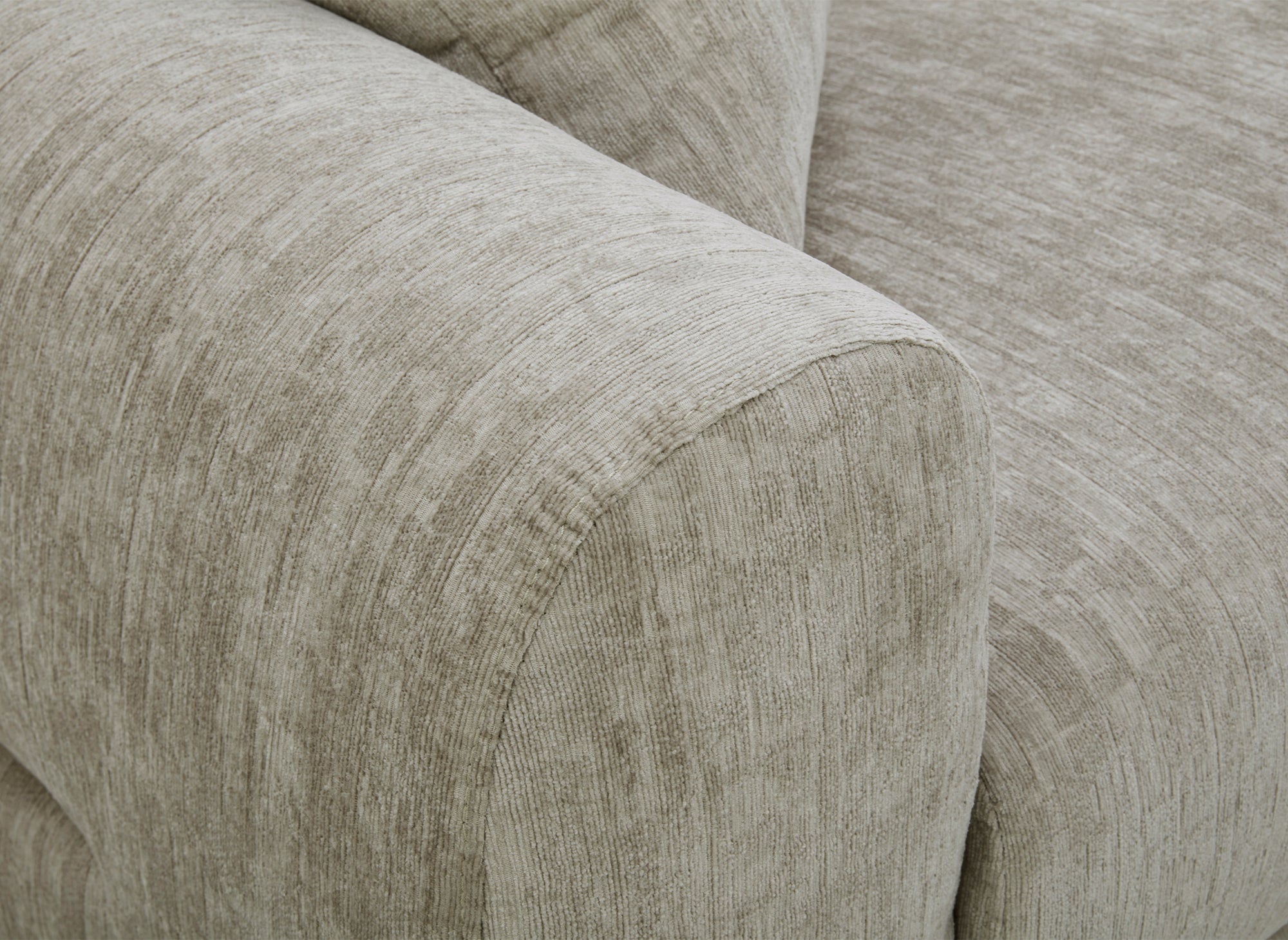 Divano angolare in velluto screziato color talpa BALIANE