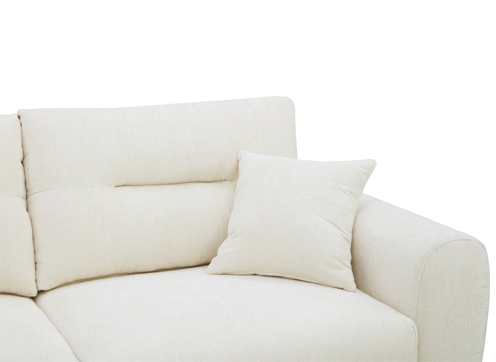 Divano angolare in velluto screziato beige BALIANE