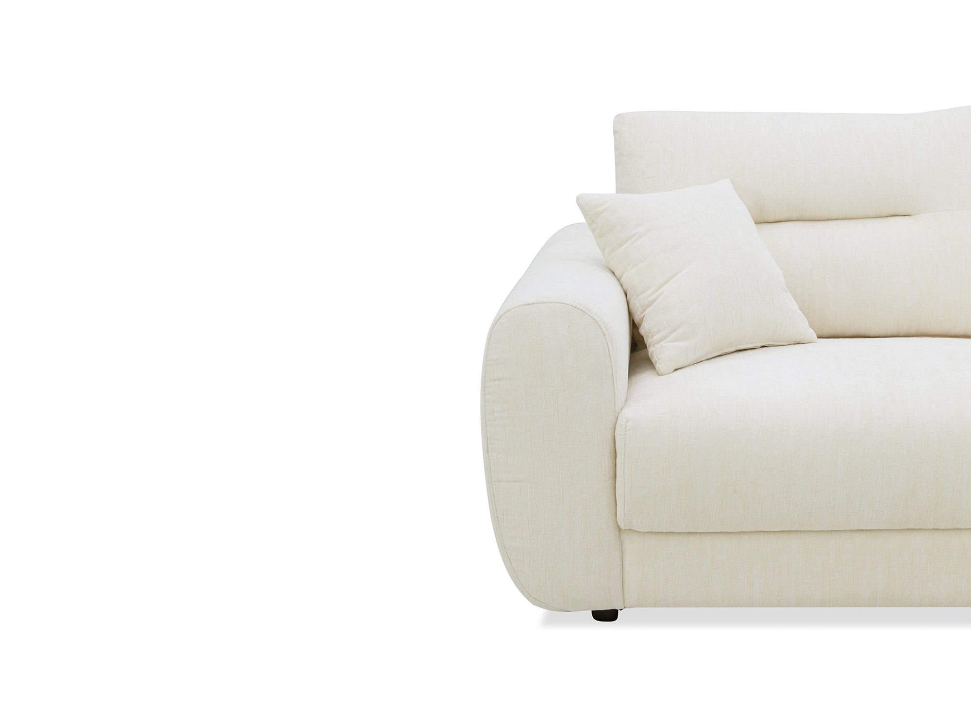 Divano angolare in velluto screziato beige BALIANE