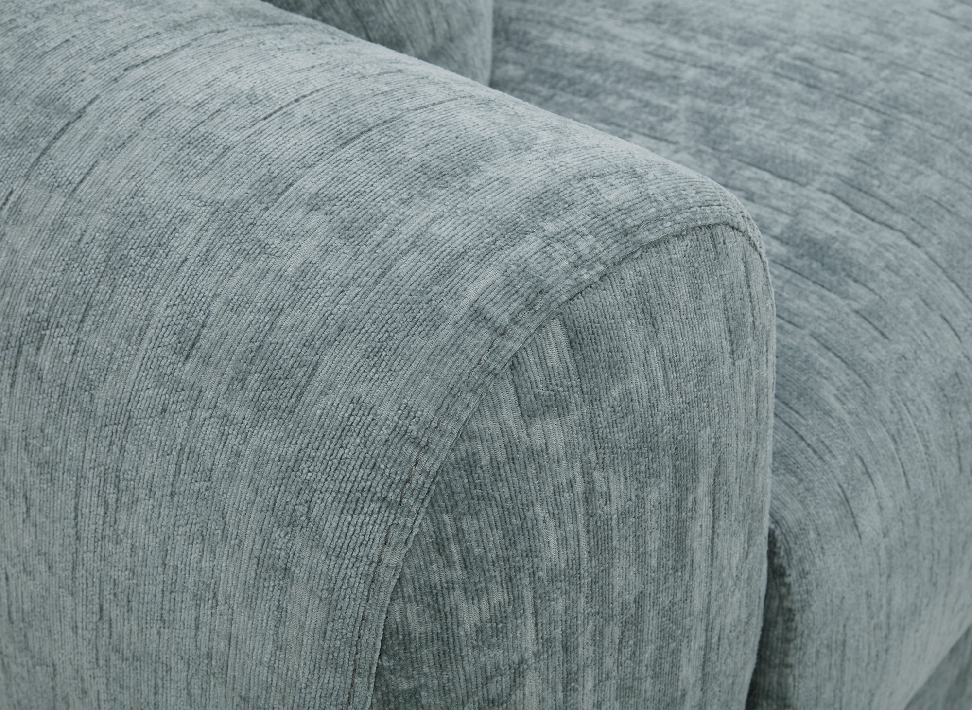 Divano ad angolo in velluto screziato blu BALIANE