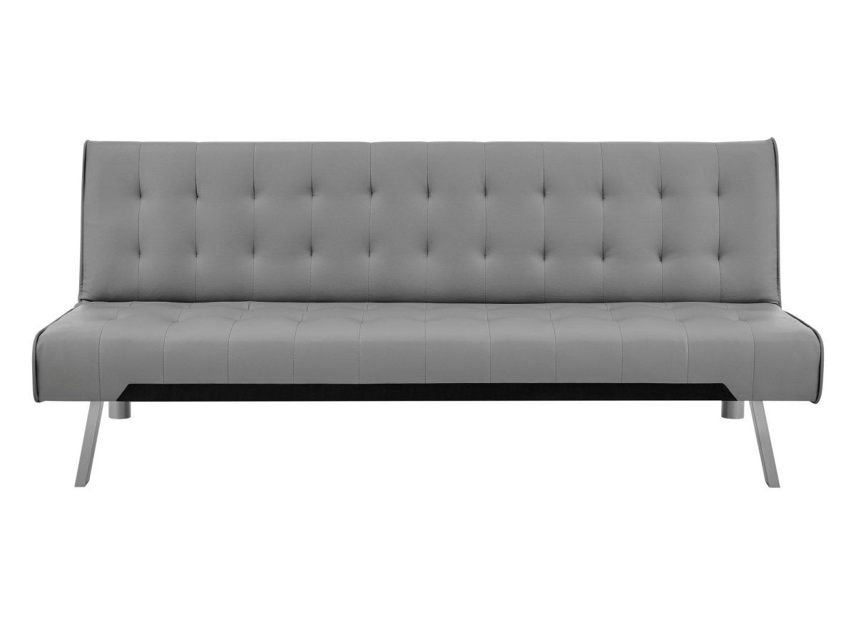 Banquette clic - clac capitonné design gris KEDY - DécoInParis