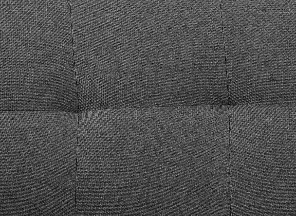 Banquette clic clac gris foncé en tissu TANIA - DécoInParis