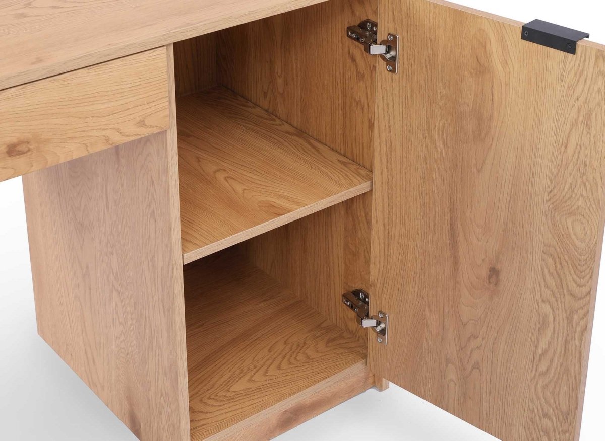 Bureau avec rangement en bois et métal BLAISE - DécoInParis