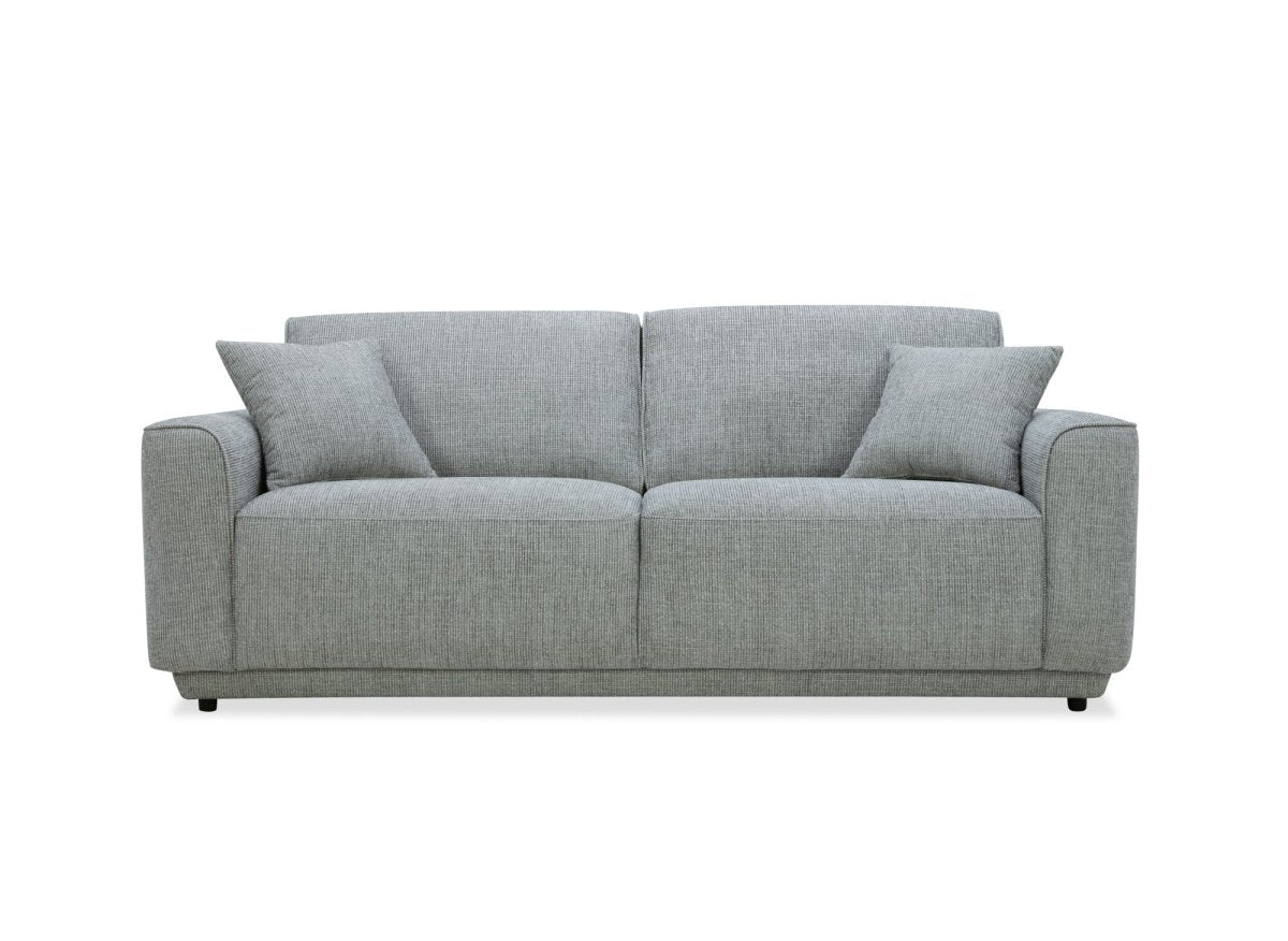 Canapé 3 places en velours chiné gris CARLOTA - DécoInParis