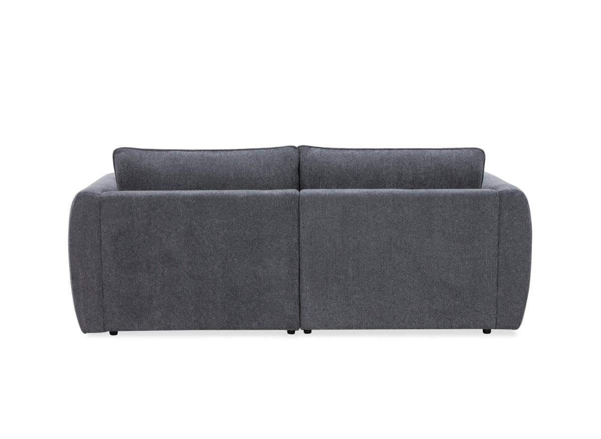 Canapé 3 places en velours texturé gris NALYA - DécoInParis