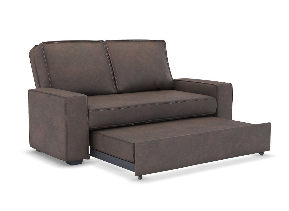 Canapé convertible 3 places marron JAMES - DécoInParis