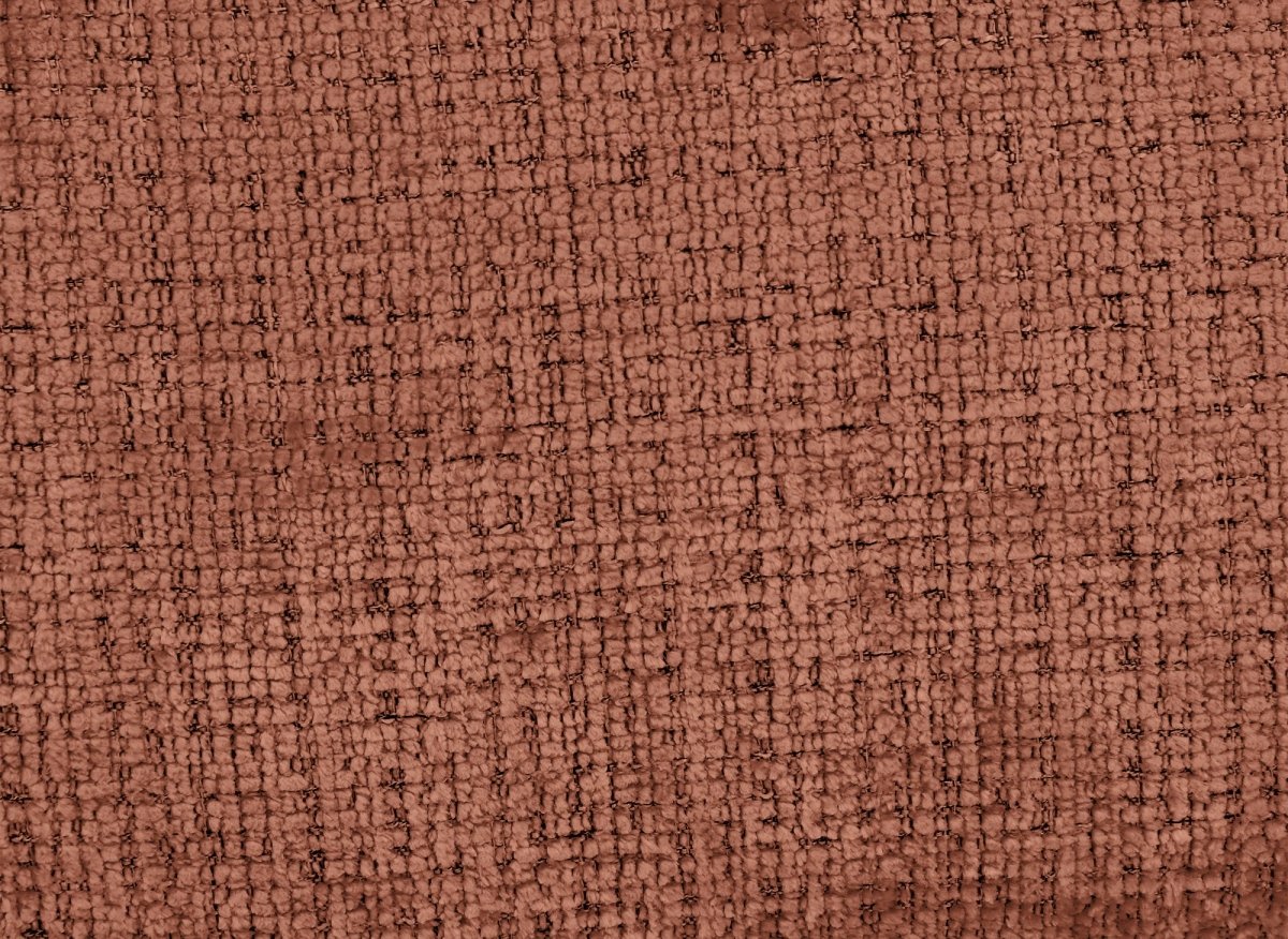 Canapé convertible avec coffre 3 places en velours chiné terracotta RALYA - DécoInParis