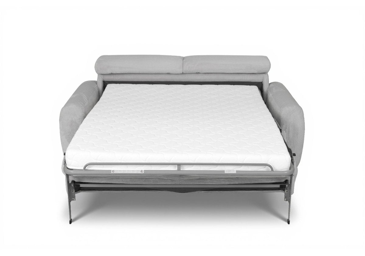 Canapé convertible express 3 places en velours côtelé gris TOGO - DécoInParis