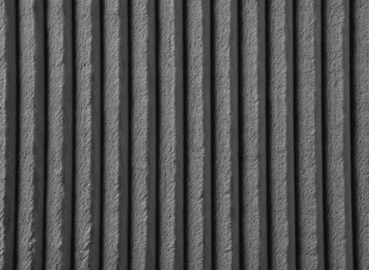 Canapé d'angle réversible convertible avec coffre en velours côtelé épais gris NOELIA - DécoInParis