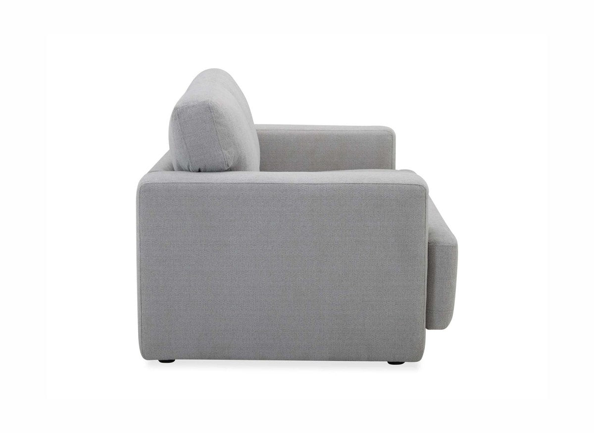 Canapé fixe 2 places en tissu gris AYLINE - DécoInParis