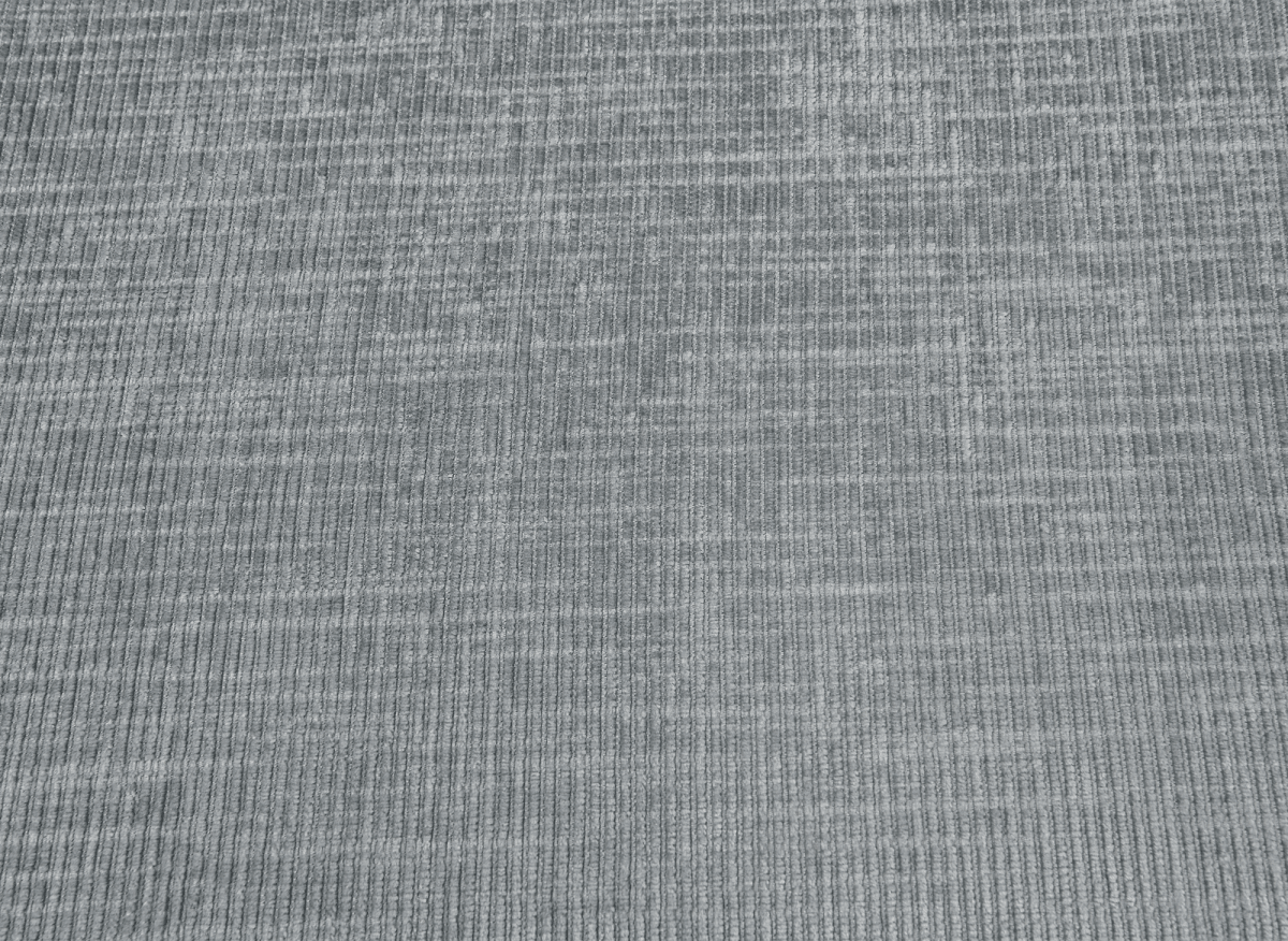 Canapé panoramique convertible avec coffre en velours chiné gris MARIANO - Angle gauche - DécoInParis