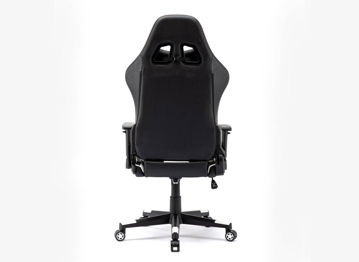 Fauteuil de bureau gaming en simili cuir noir et blanc SOUL - DécoInParis