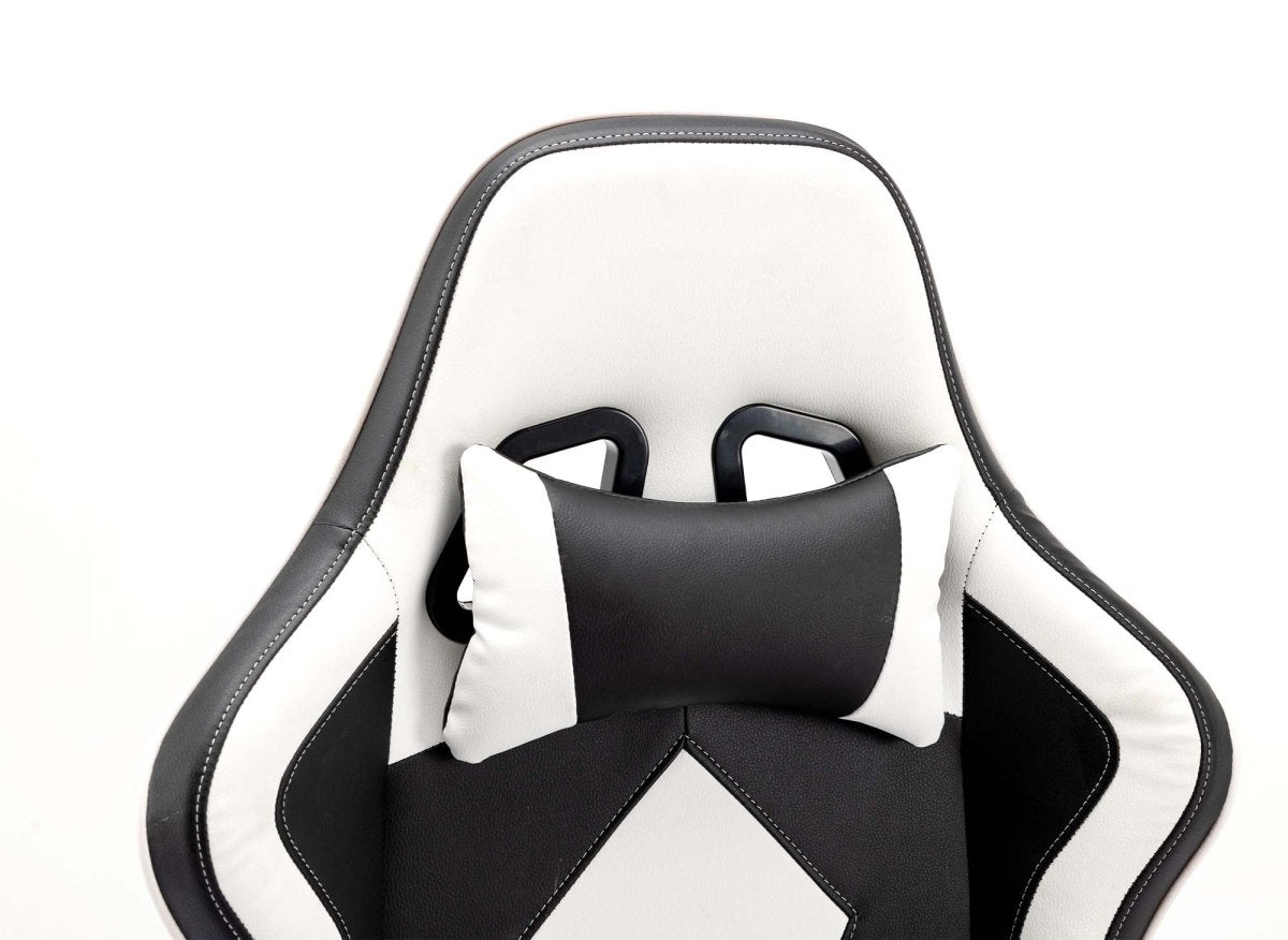 Fauteuil de bureau gaming en simili cuir noir et blanc SOUL - DécoInParis