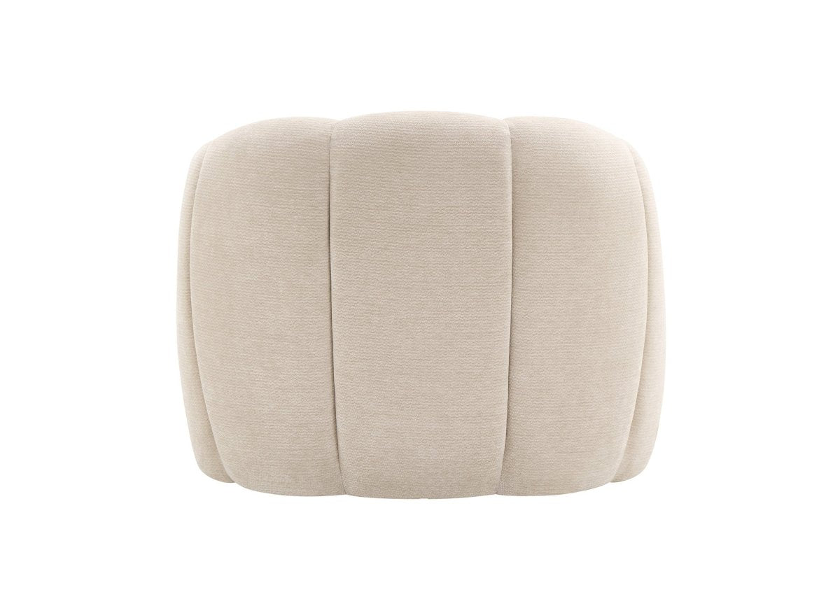 Poltrona di design in velluto beige SENY - DécoInParis