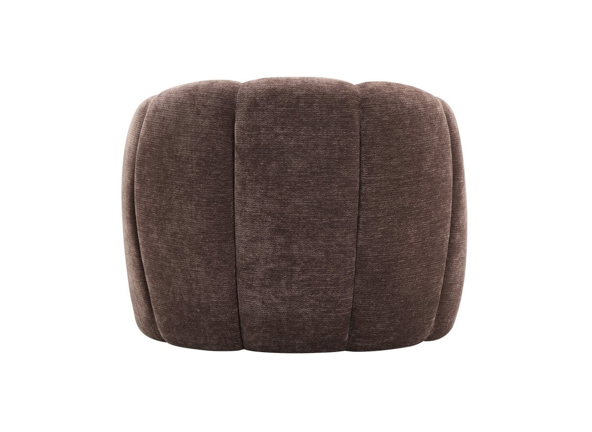 Poltrona di design in velluto marrone SENY - DécoInParis