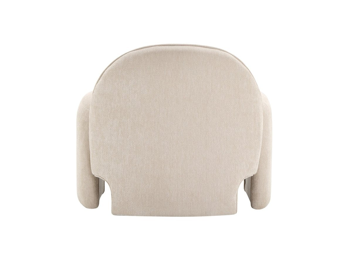 Poltrona in velluto beige MAKO - DécoInParis