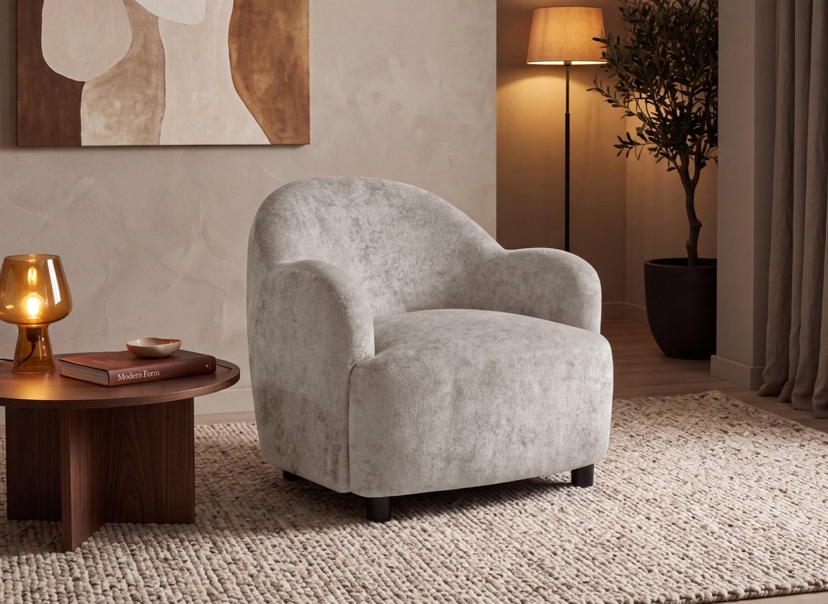 Poltrona SWING in velluto beige - DécoInParis