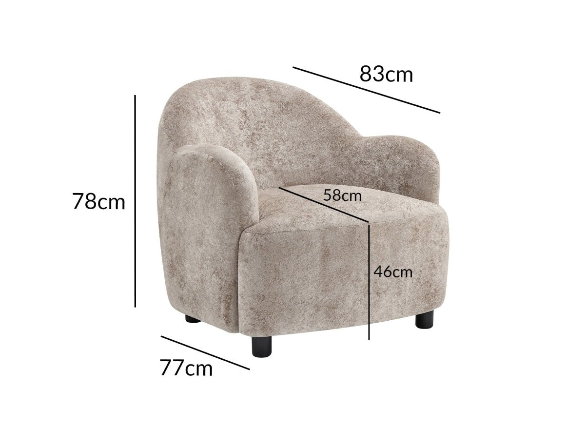 Poltrona SWING in velluto beige - DécoInParis