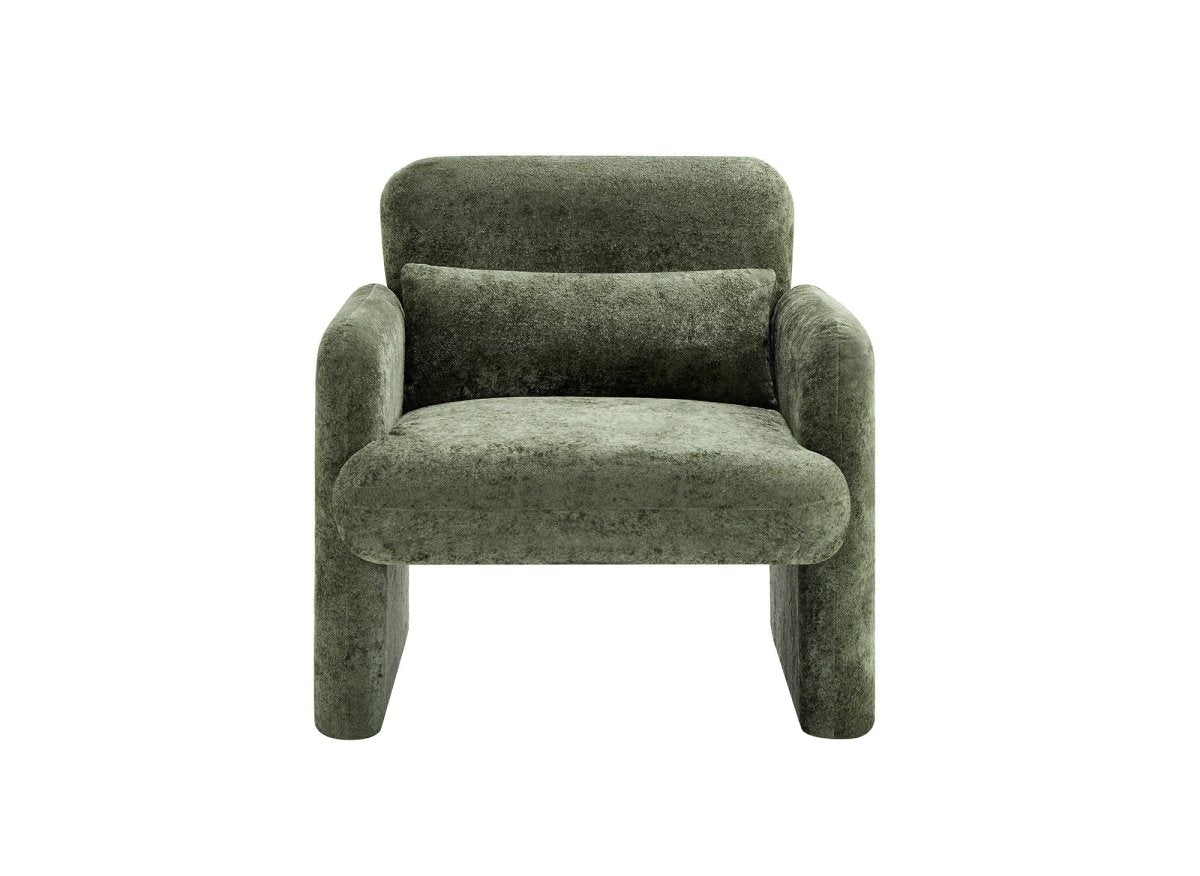 Poltrona in velluto verde PAMIO - DécoInParis
