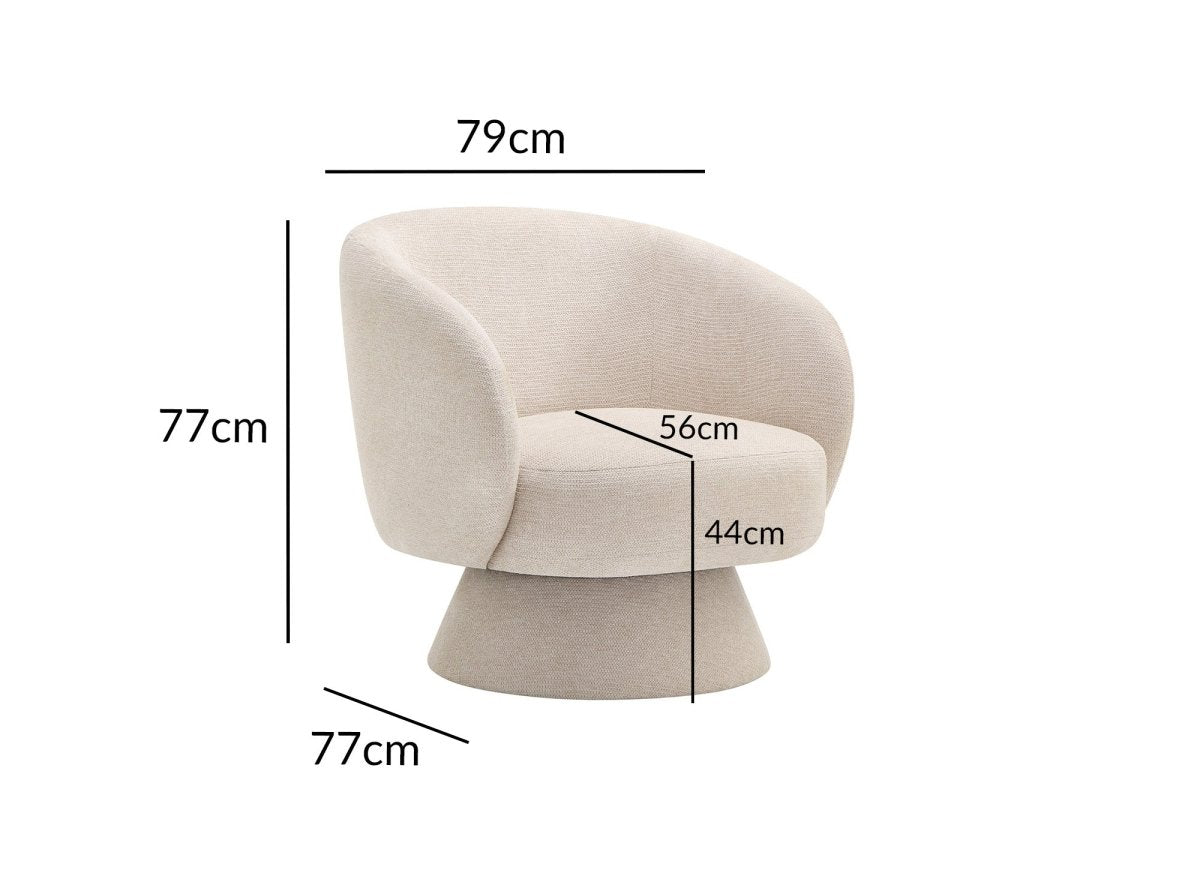 Poltrona girevole beige SENZ - DécoInParis