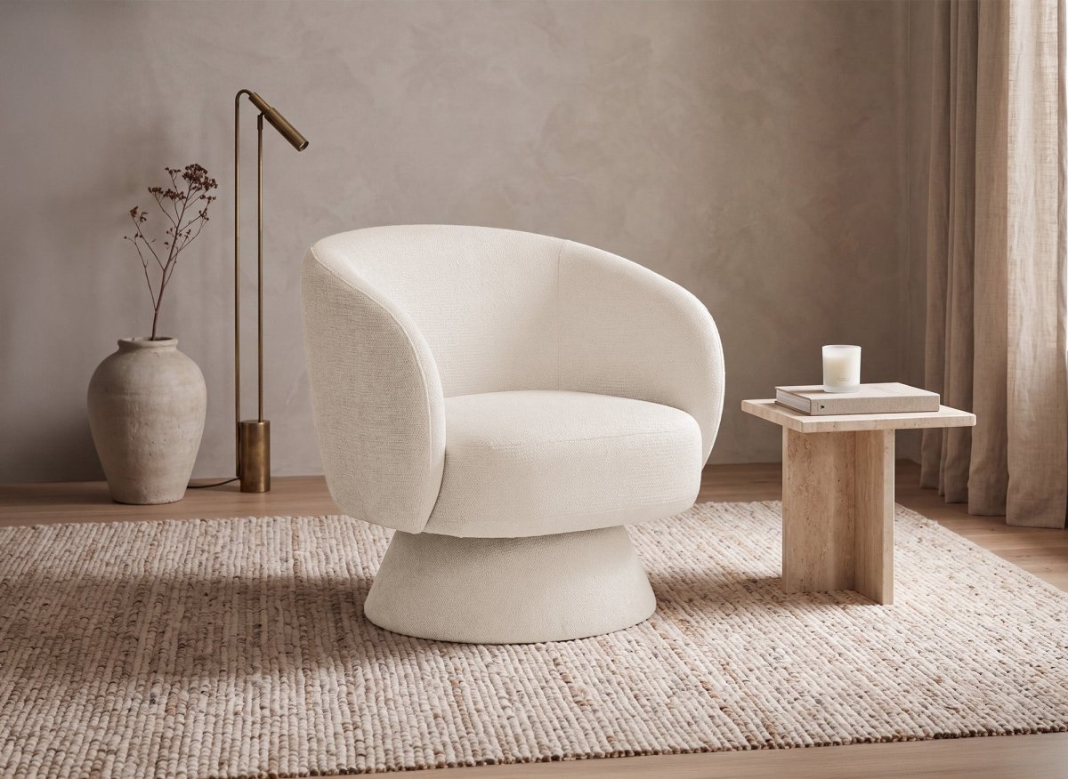 Poltrona girevole beige SENZ - DécoInParis