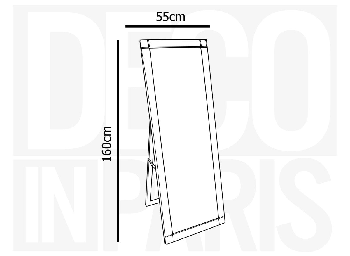 Grand miroir rectangulaire sur pied MALIA - DécoInParis