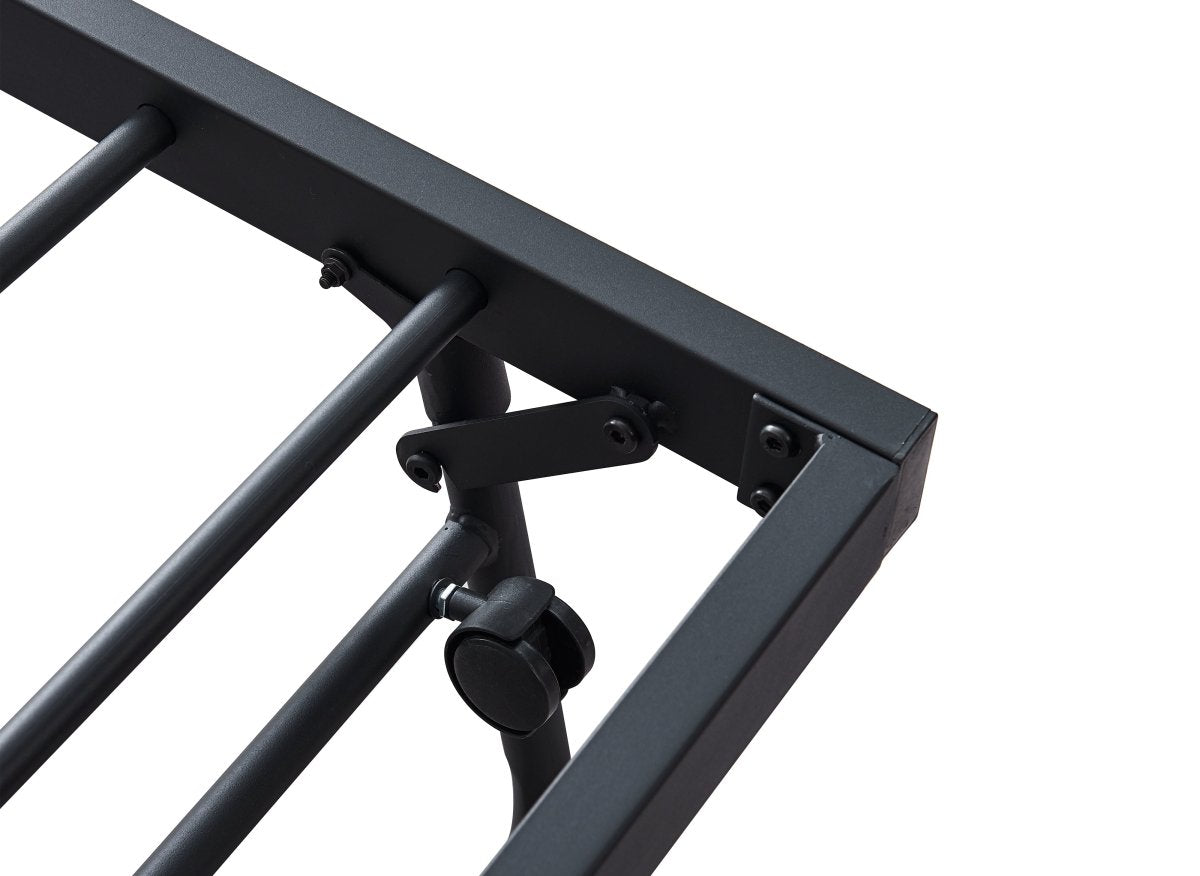 Lit banquette gigogne en métal noir ALICIA 90 x 190 cm - DécoInParis