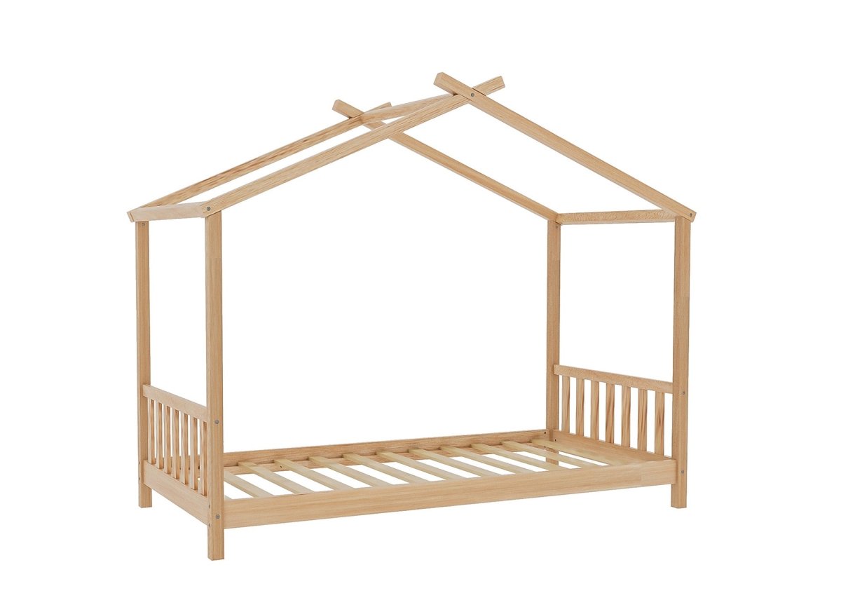 Détail des barreaux du lit cabane Montessori NIDOU en bois