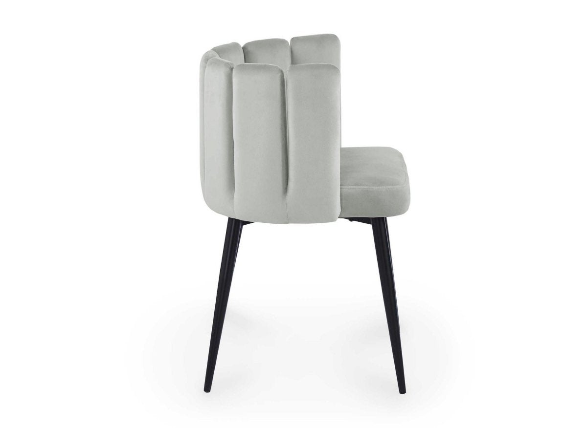 Lot de 2 chaises design en velours gris DEBBY - DécoInParis