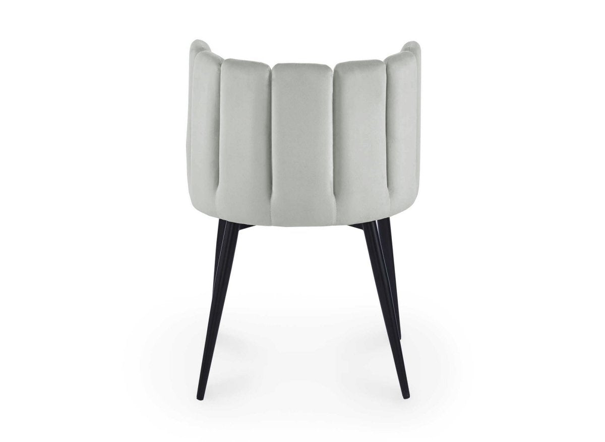 Lot de 2 chaises design en velours gris DEBBY - DécoInParis