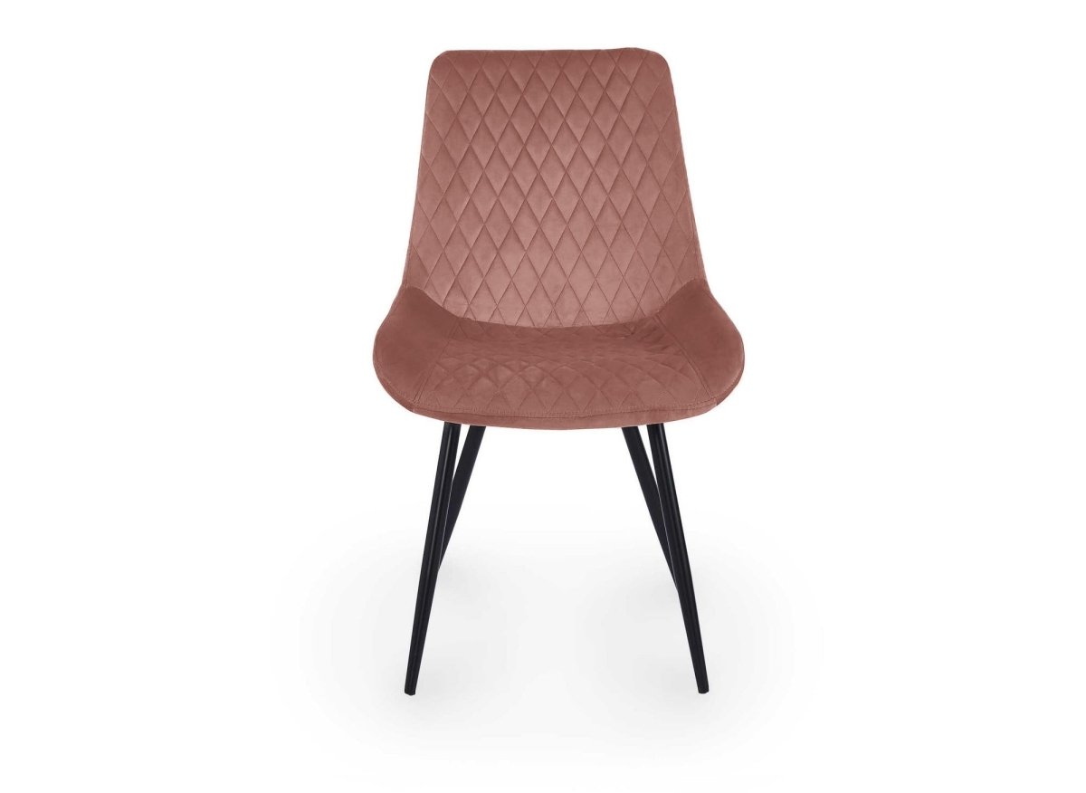 Lot de 2 chaises design en velours rose YOLA - DécoInParis