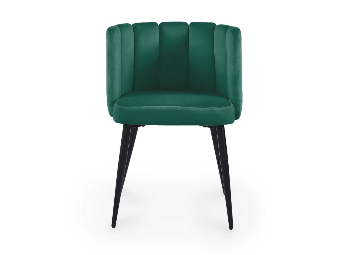 Lot de 2 chaises design en velours vert DEBBY - DécoInParis