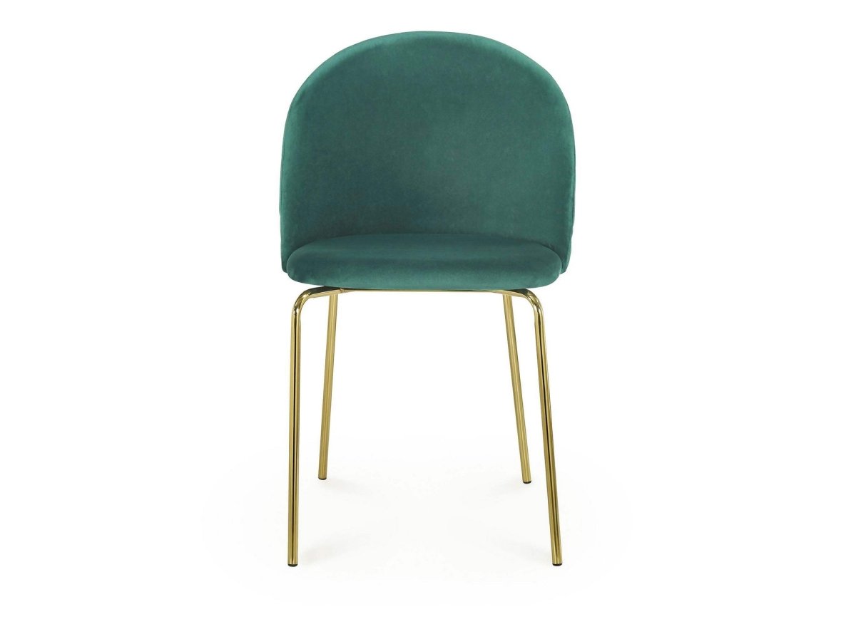 Lot de 2 chaises design en velours vert KENNETH - DécoInParis