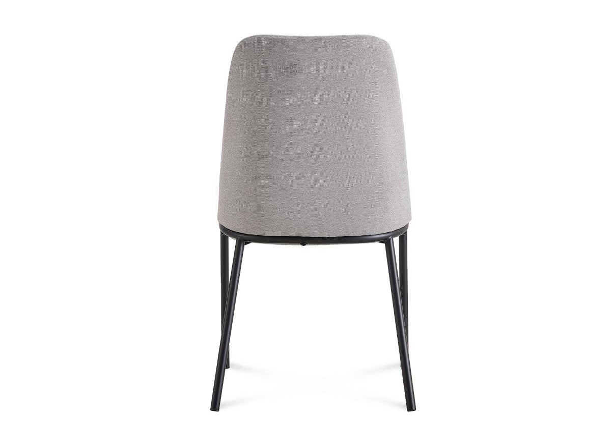 Lot de 2 chaises en tissu gris APRIL - DécoInParis