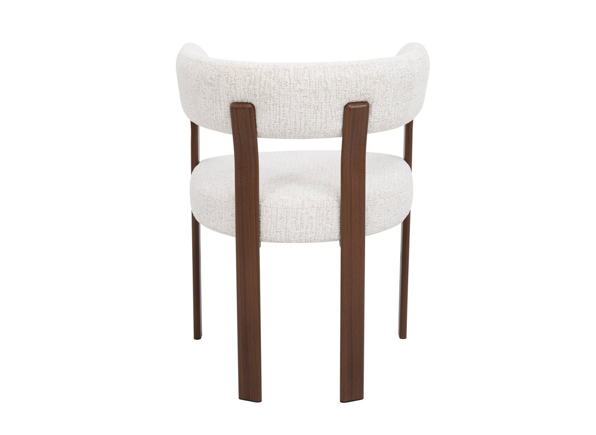 Lot de 2 chaises en velours tissé écru pieds en métal marron DIEGO - DécoInParis