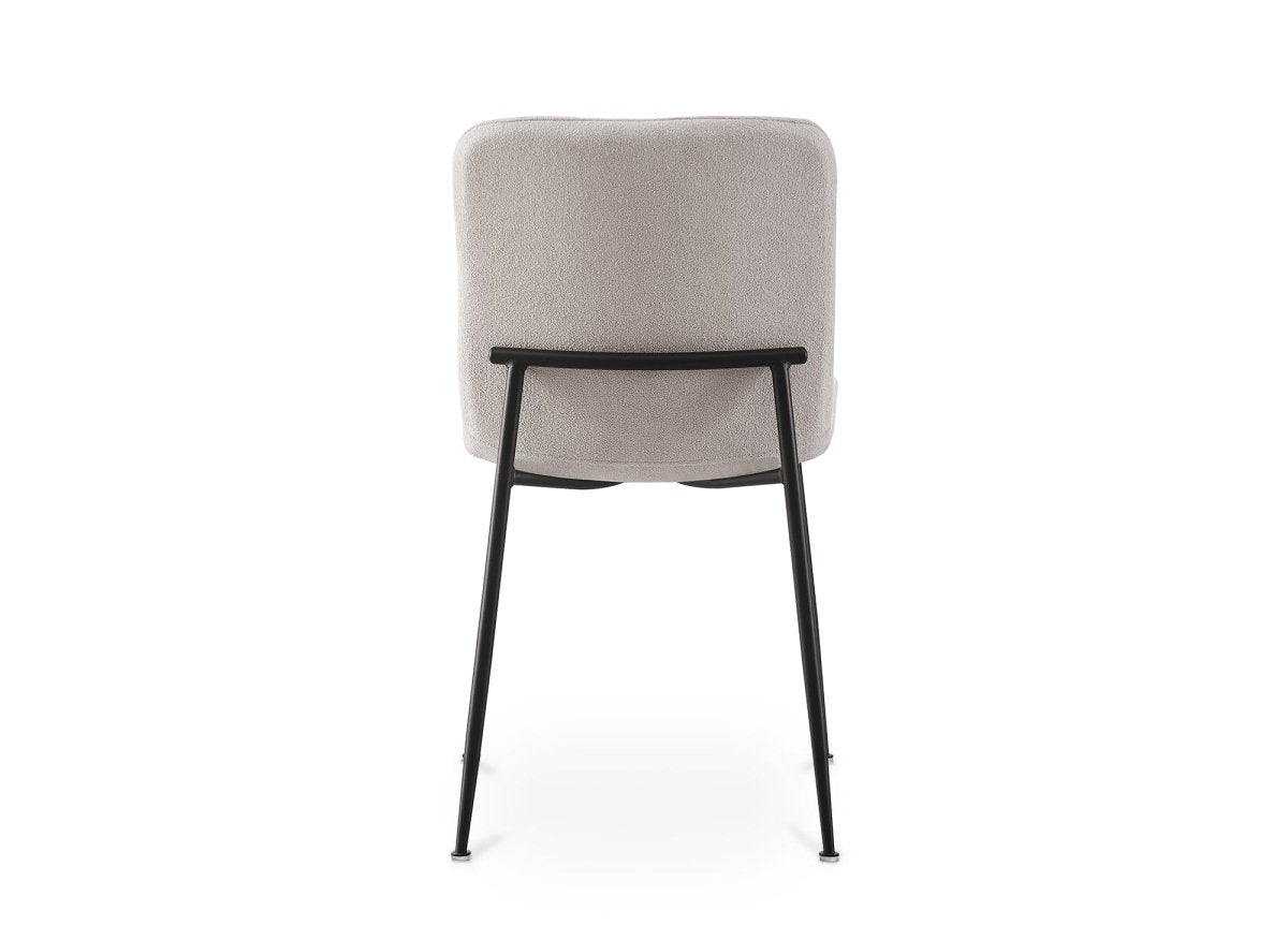 Lot de 4 chaises en tissu beige CHERYL - DécoInParis