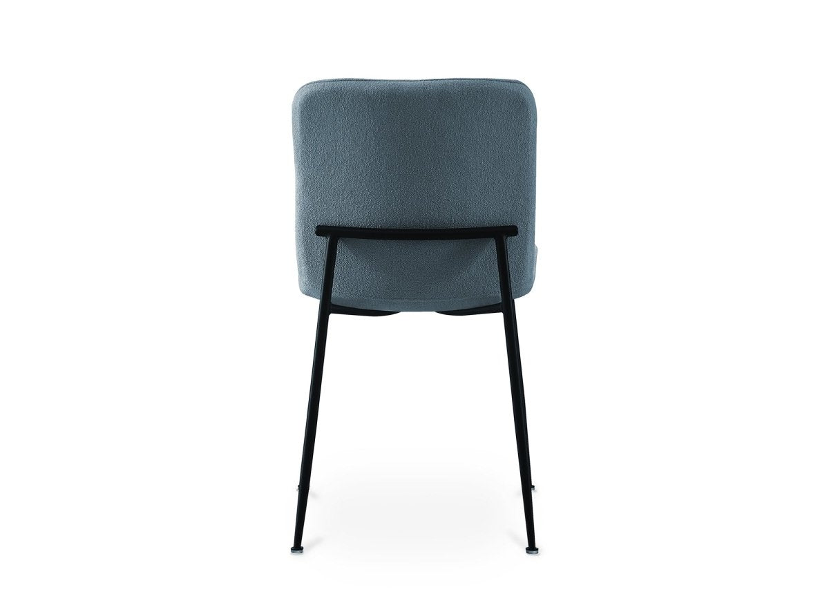 Lot de 4 chaises en tissu bleu CHERYL - DécoInParis