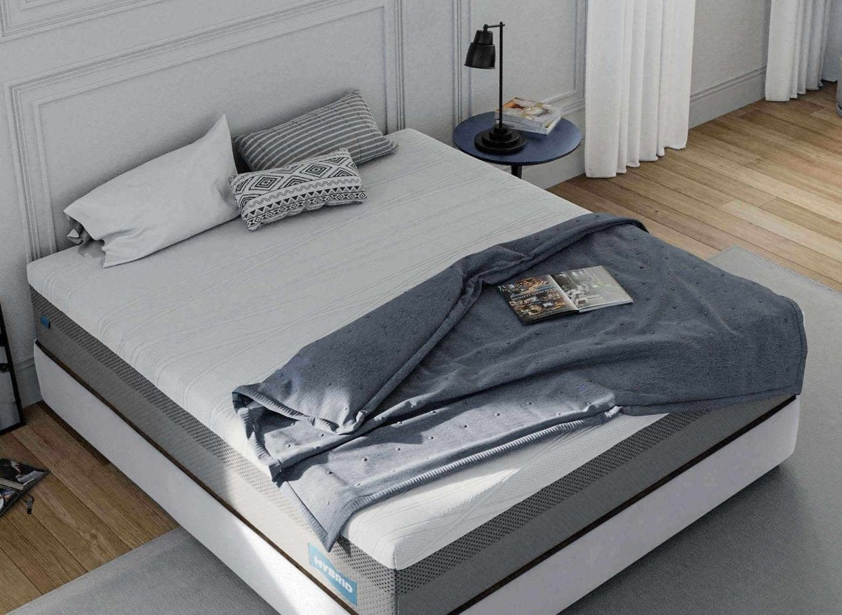 Matelas HYBRID 140 x 190 cm ressorts ensachés et mémoire de forme épaisseur 26 cm - DécoInParis