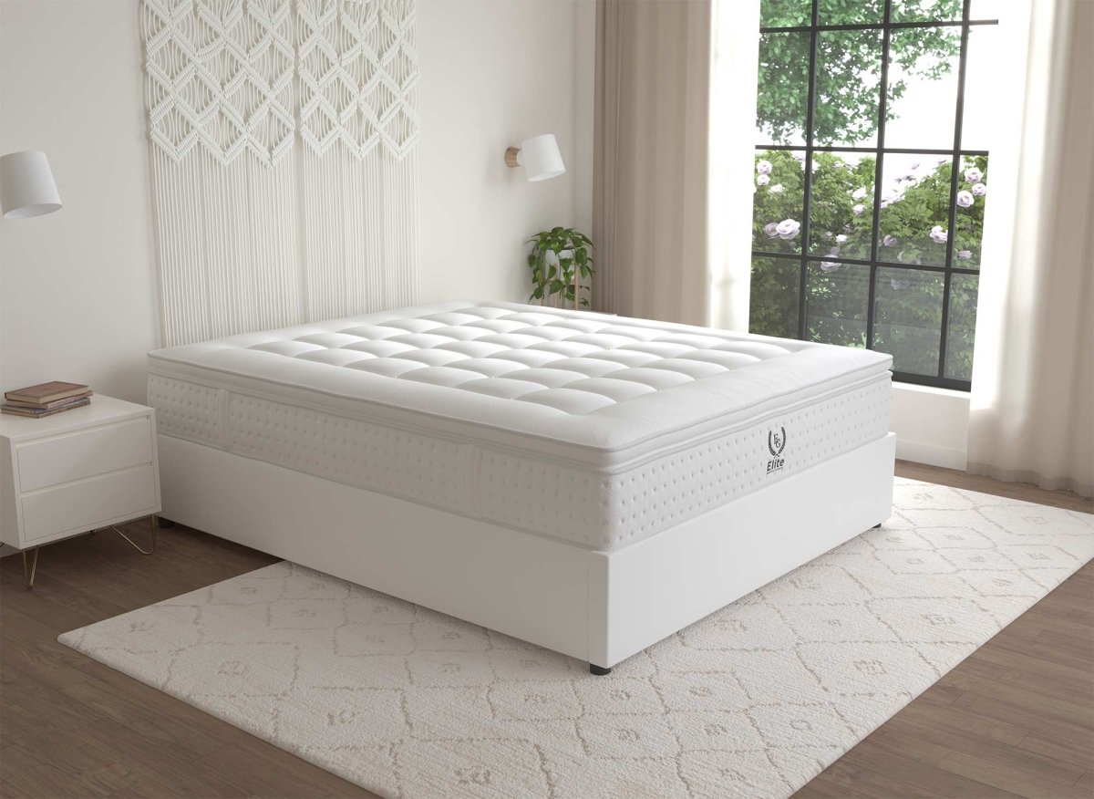 Matelas hybride mousse mémoire en gel et ressorts ensachés 160 x 200 cm épaisseur 31 cm SERENA - DécoInParis